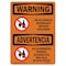 Signmission Safety Sign, OSHA WARNING, 12" Height, No Alcoholic Beverages Bilingual, Landscape OS-WS-D-1218-L-12696 - alternate 1